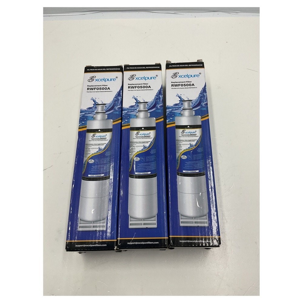 Excelpure RWF0500A Refrigerator Water Filter Set of 3‎ NSF Certified